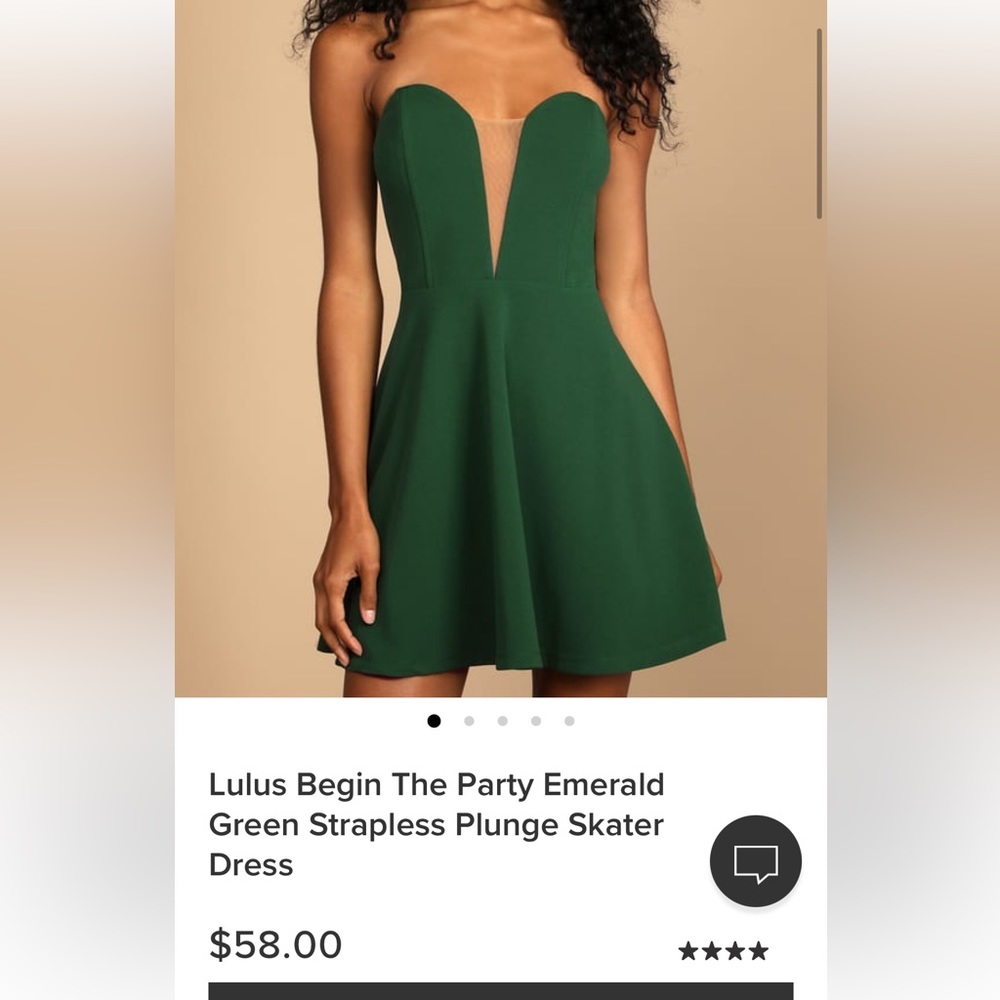Lulus green mini dress